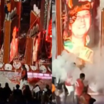 tripé do Salgueiro pega fogo em ensaio técnico na Sapucaí